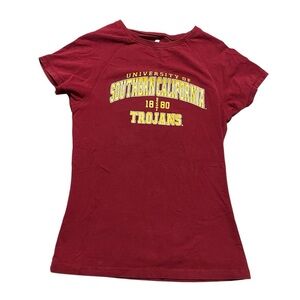 Cardinal and Gold USC Trojans womens T-Shirt Southern California Size Large